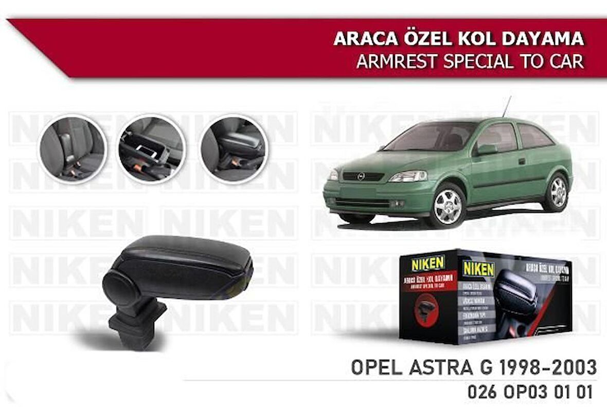 Opel Astra G  Araca Özel Kol Dayama Kolçak 1998-2003 arası Niken