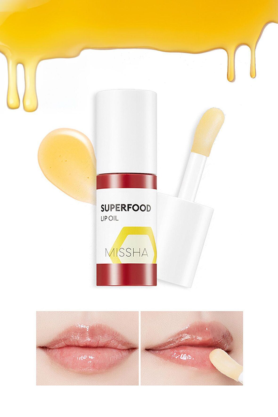 Yoğun Nemlendirici Bal Özlü Dudak Bakım Yağı 5.2g Super Food Lip Oil Honey