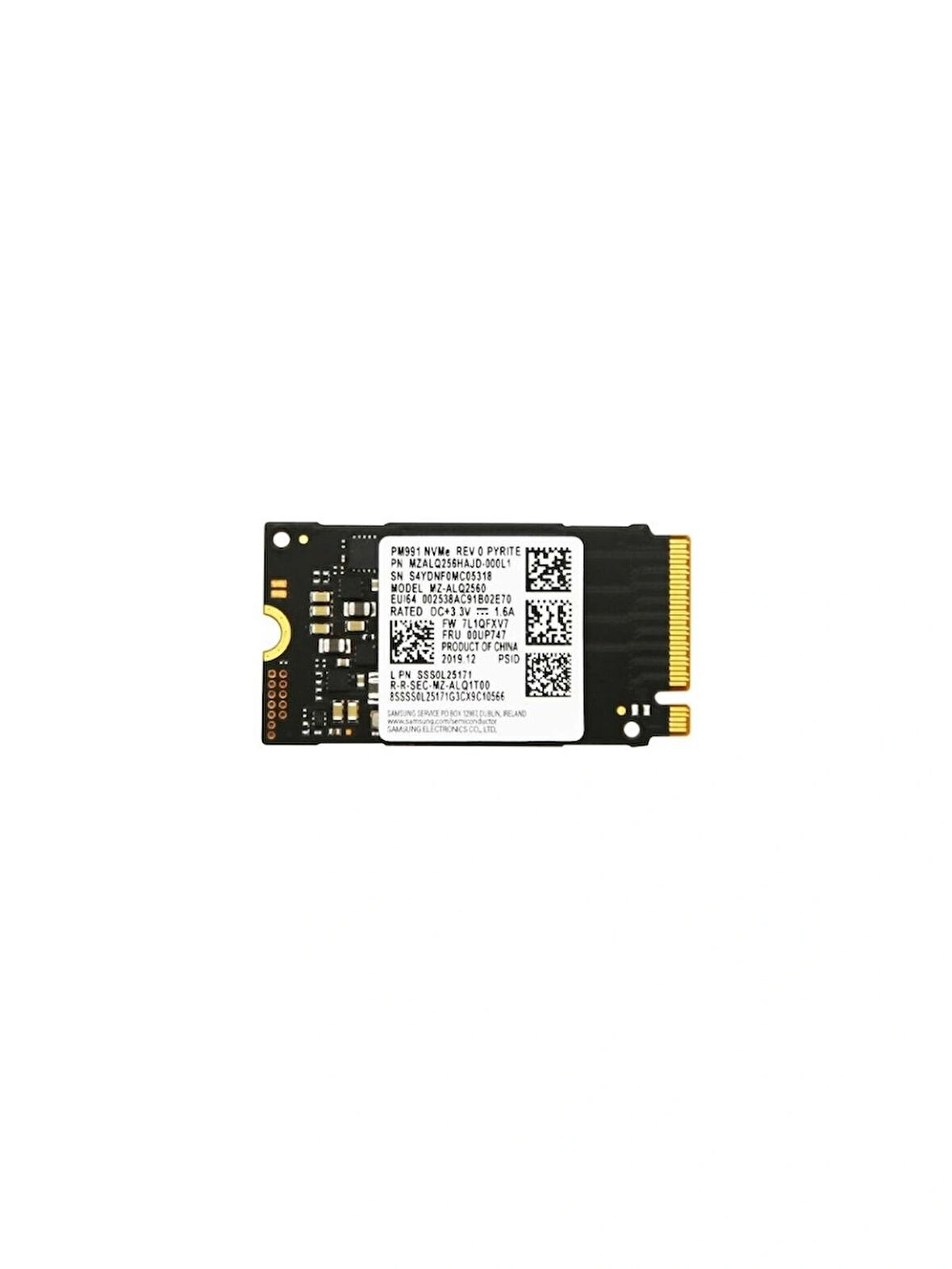 SAMSUNG MZ-VL42560 PM9B1 256GB 2242 Gen4 x4 M.2 NVMe SSD Kutusuz Tray 