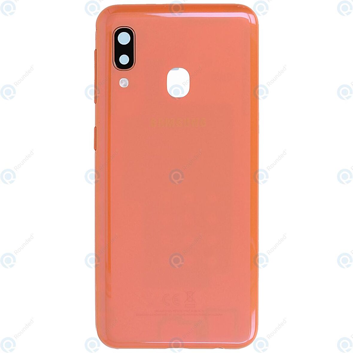 BYR Samsung A20 E Turuncu Kasa + Kapak + Yan Tuşlar, LENS HARİÇ