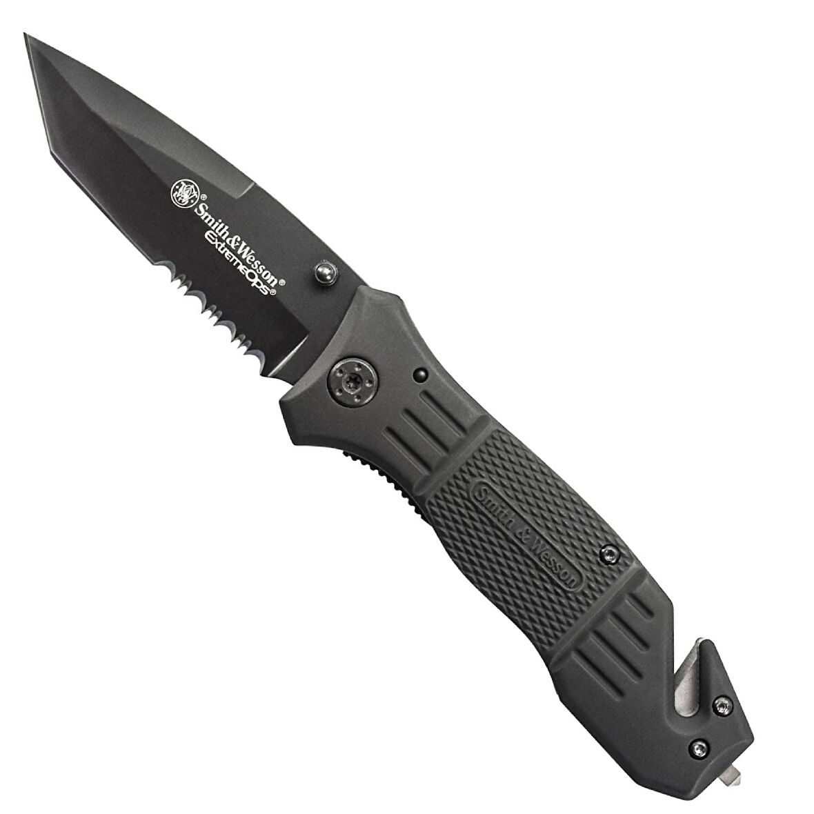 Smith & Wesson® Extreme Ops 2 Drop Point Serrated Katlanır Çakı SWEX2S