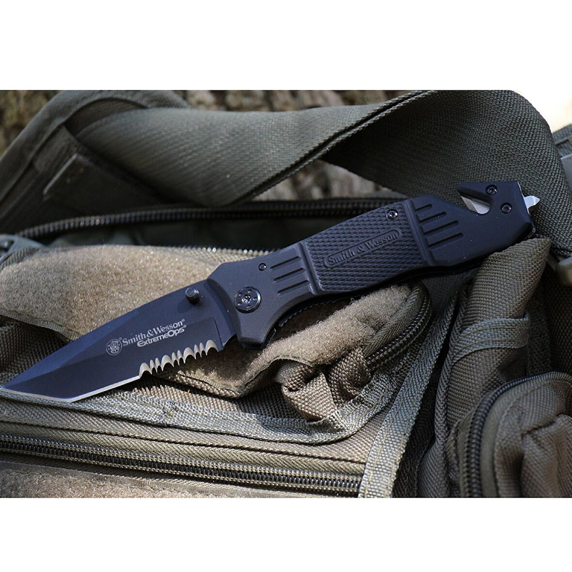 Smith Wesson® Extreme Ops Drop Point Black Kurtarma Çakısı SWFR2SCP