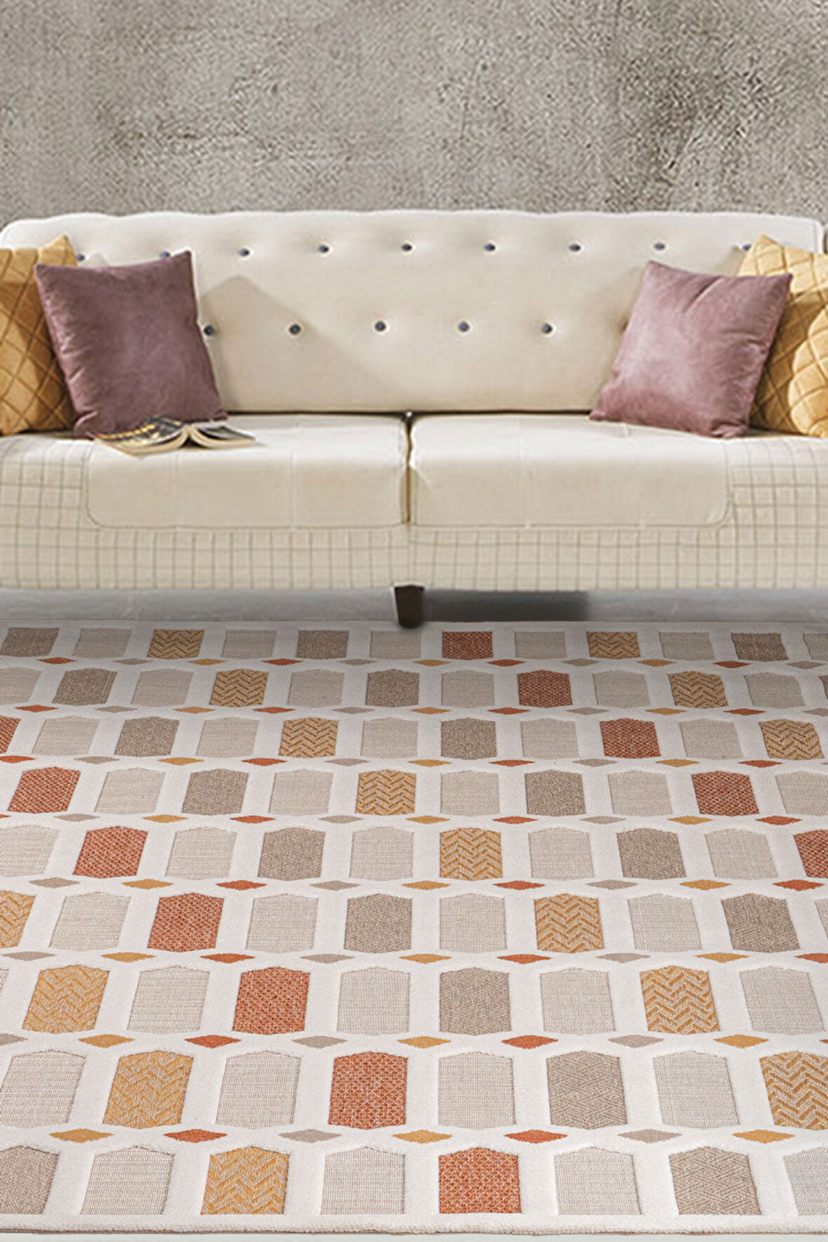Alpina Home Dolce Sisal Krem Yumuşak Doku Salon Oturma Odası Mutfak Çocuk Odası Halısı
