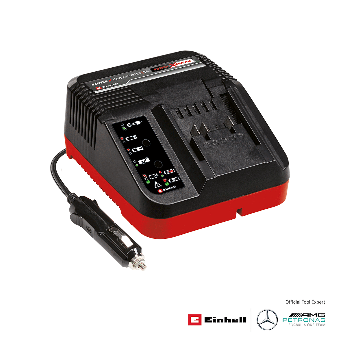 Einhell Orijinal Şarj Cihazı Power X-Car Charger 3A Power X-Change (Li-Ion, 18 V, 12 V Soket, Sürekli Akü Takibi ve Akıllı Şarj Yönetimi, 7'li LED Gösterge) - 4512113