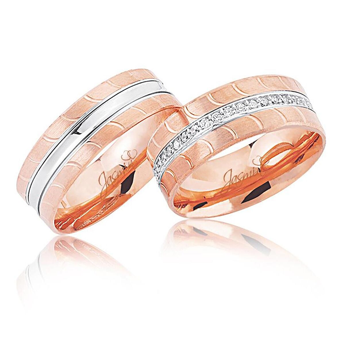 İki Renk Altın Alyans 0302-3