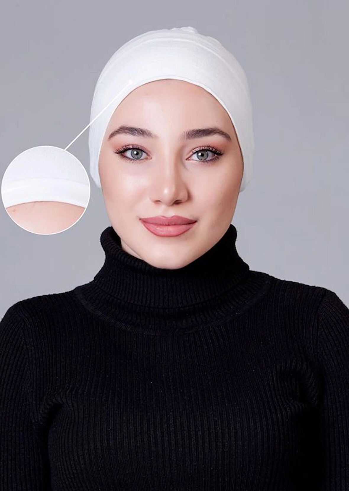 Krem (EKRU-KIRIK BEYAZ) Likralı Kaymayan ( Kaymaz ) Bone