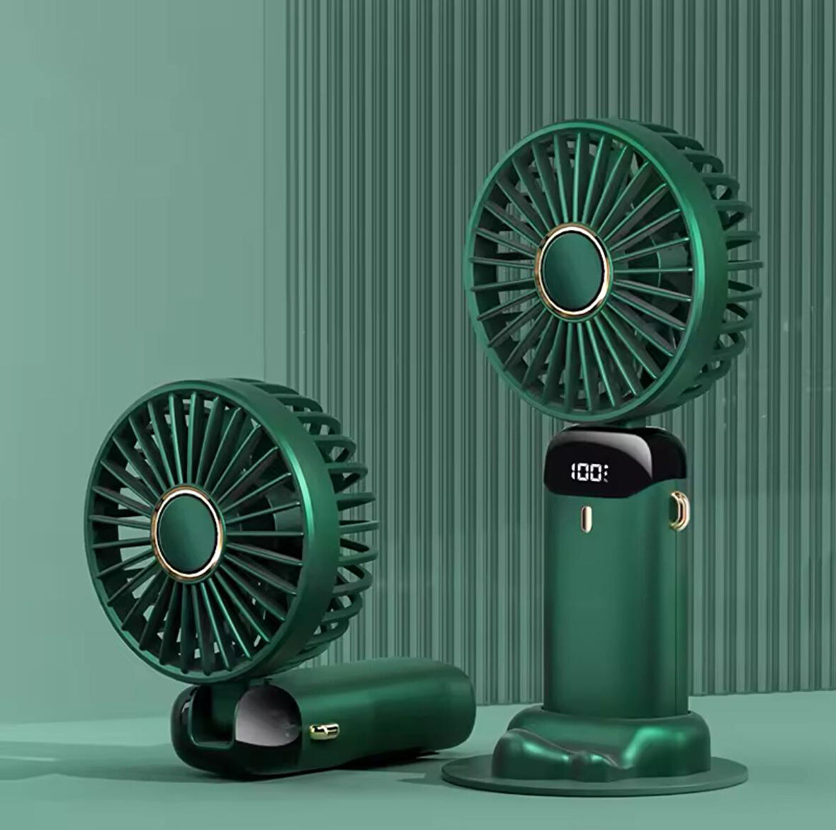 Mini Klima 5 Kademeli Şarjlı Taşınabilir Dijital Led Göstergeli El Fanı Vantilatör