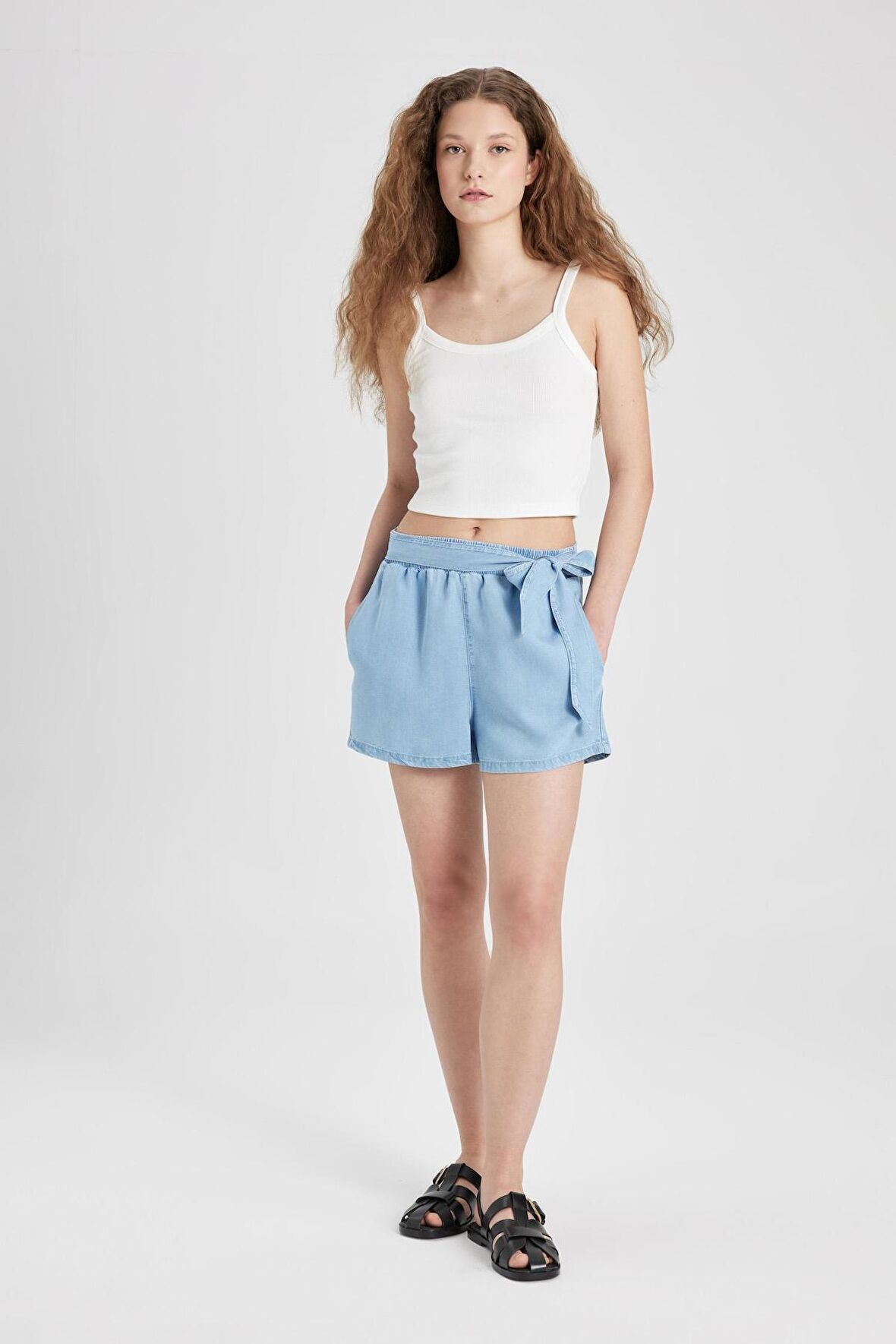 DeFacto Yüksek Bel Tensel Şort B5804AX24SMNM39