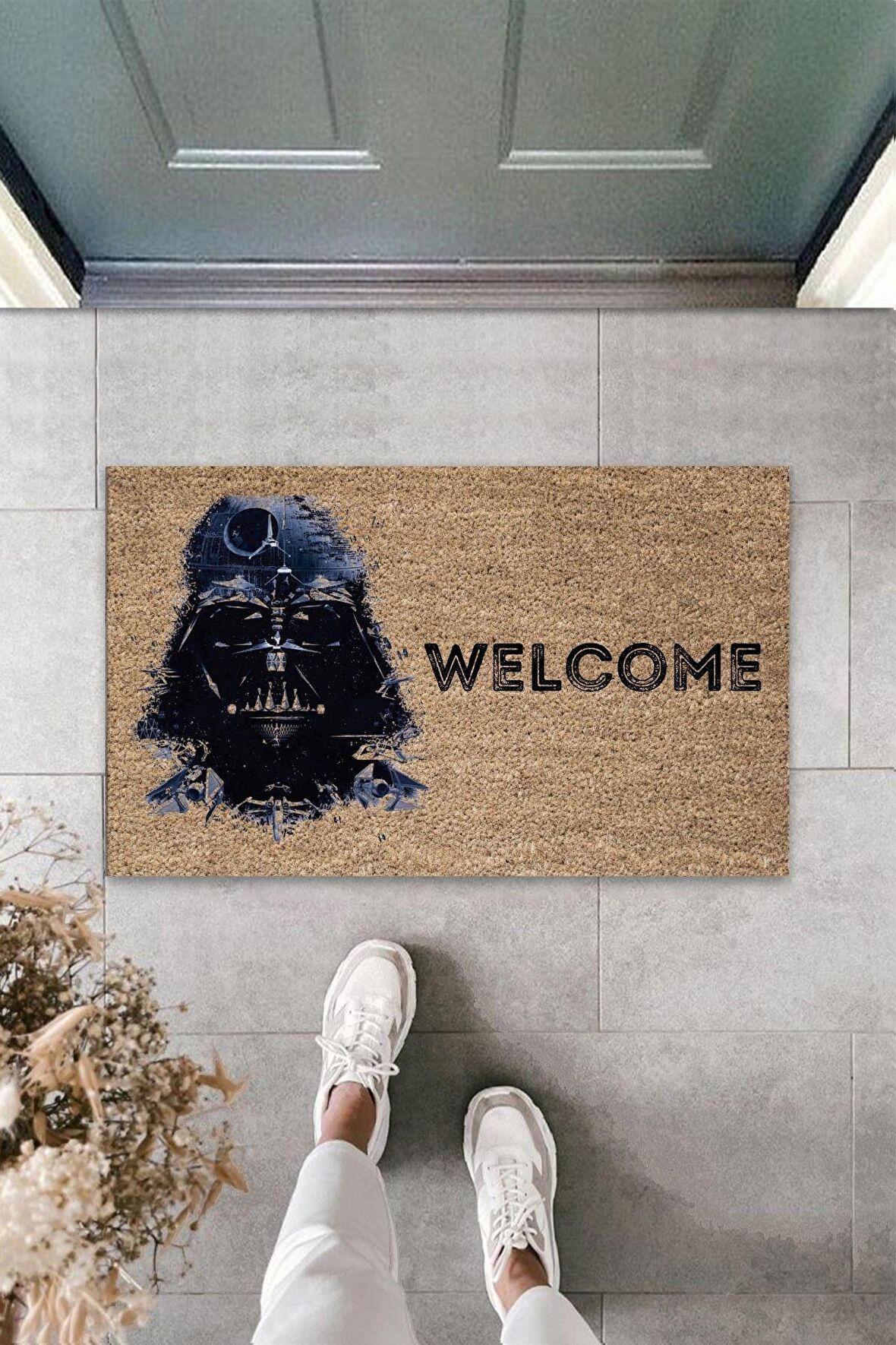 Dormot Home Modern Dijital Baskı - Kahverengi Darth Vader - Kapı Önü Paspası