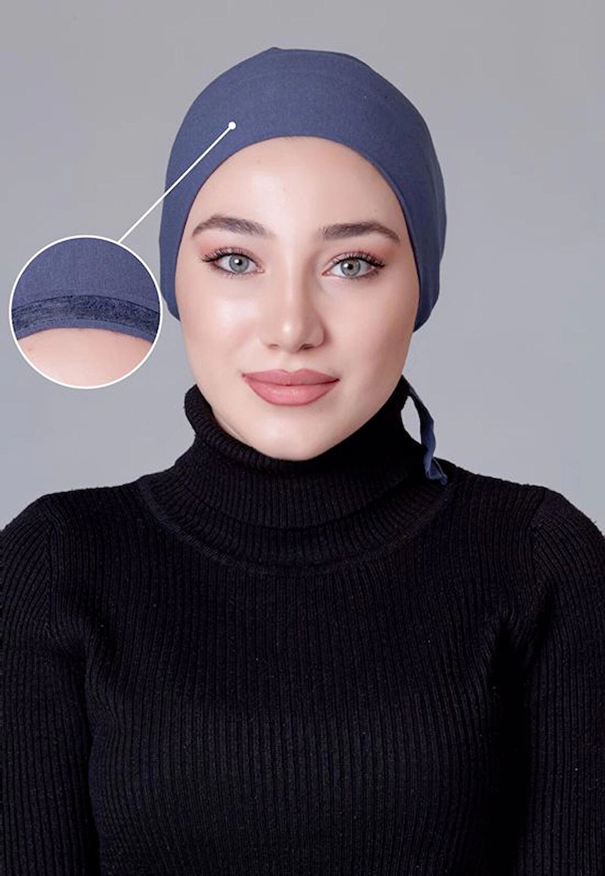 Gri Likralı Kaymayan ( Kaymaz ) Bone