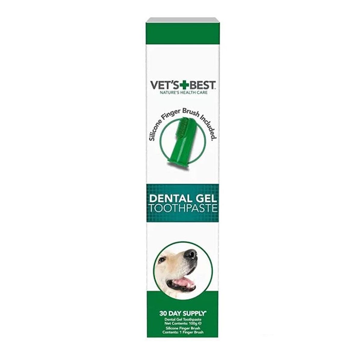 VET'S BEST Aloe Vera ve Nane Özlü Köpek Diş Macunu 100 gr ve Parmak Fırça