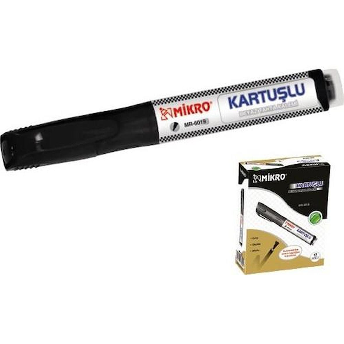 Mikro K-6019 Beyaz Tahta Kalem Kartuşu Siyah 24'Lü Paket