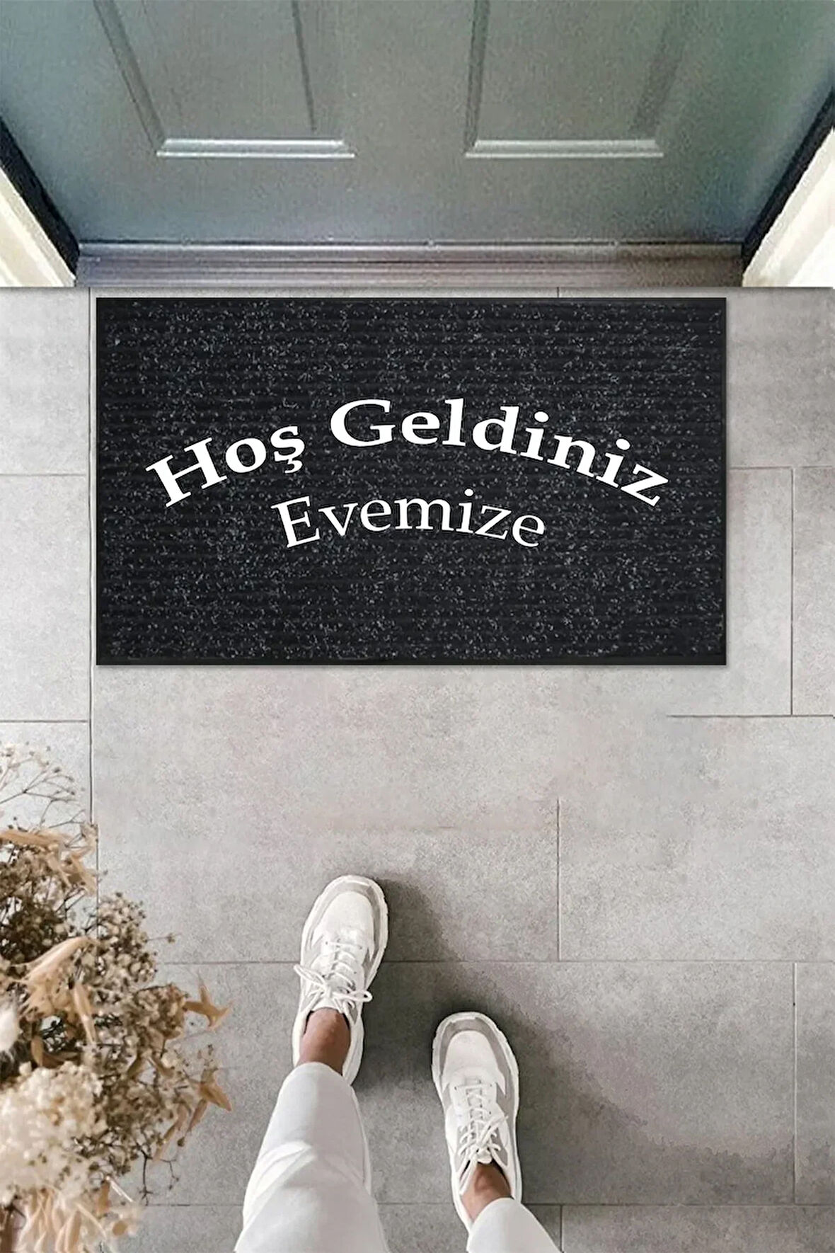 Balkon Ve Iç Dış Kapı Yıkanabilir Nem Alıcı Toz Alıcı Halı Kapı Önü Paspası Türkçe hoş geldiniz