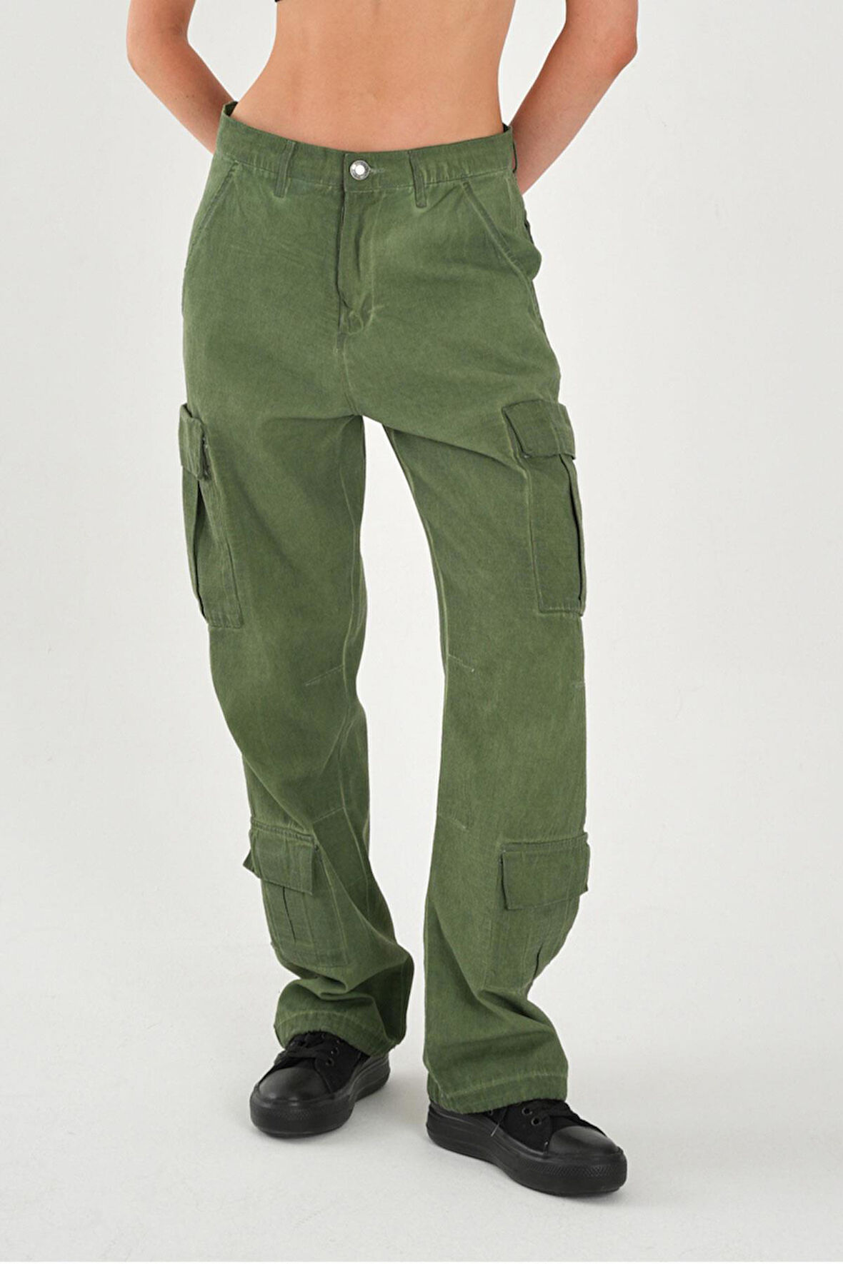 ALEXANDERGARDI Düşük Bel Kargo Cepli Pantolon