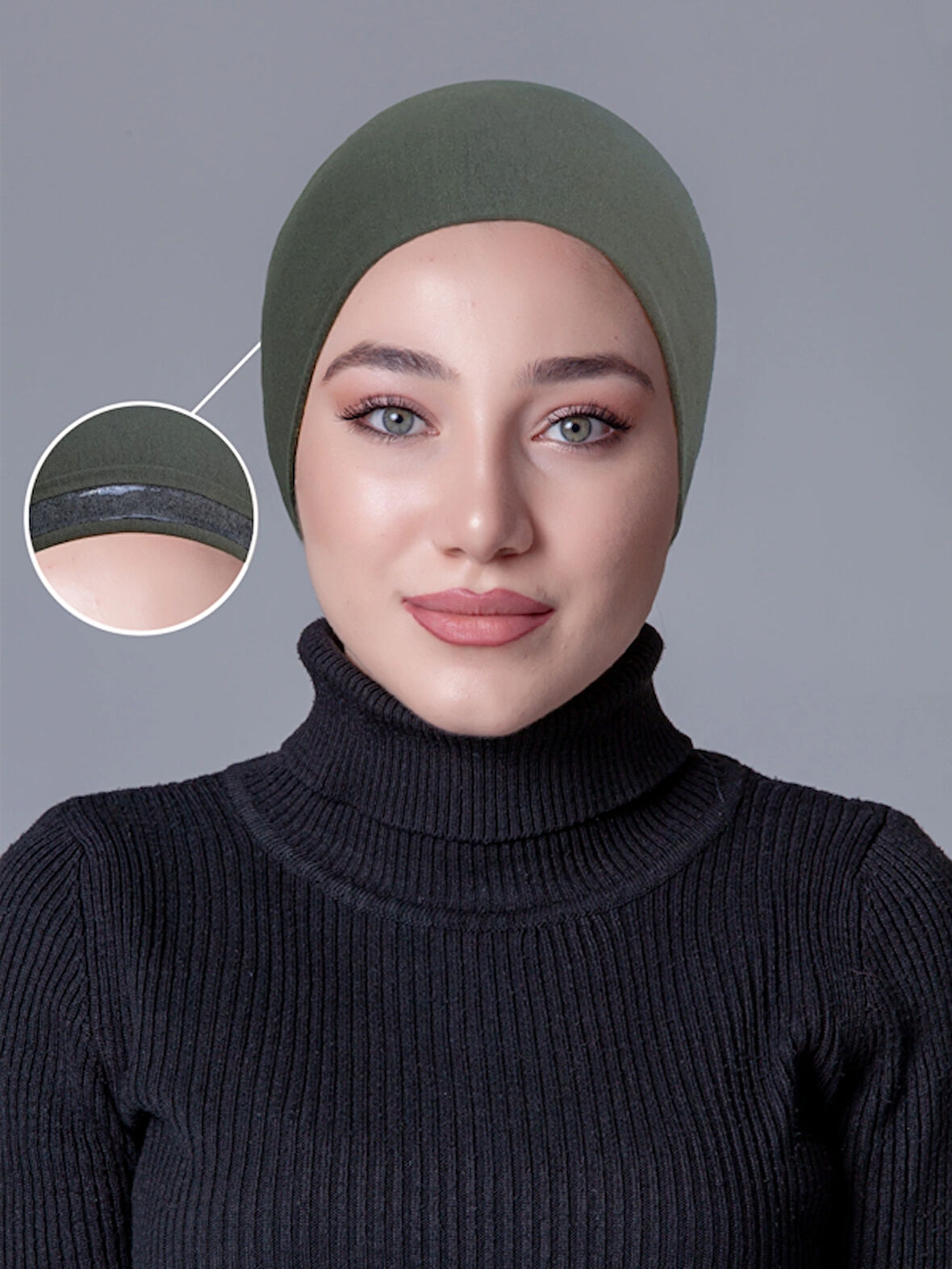 Haki Likralı Kaymayan Bone