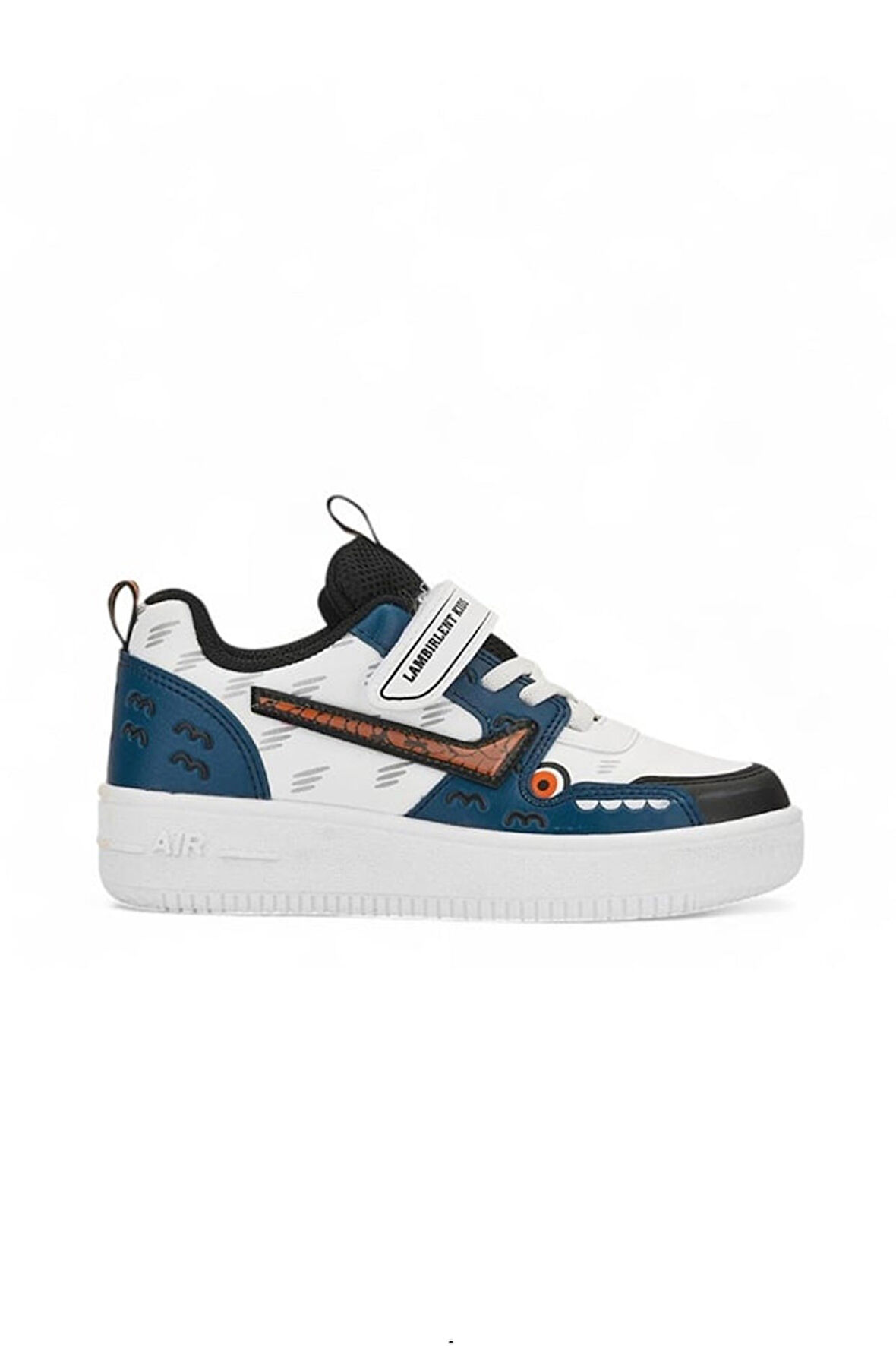 Unisex Çocuk Spor Ayakkabı Ortopedik Lastik Bağcık Cırtlı Desenli Kaymaz Taban Yürüyüş Sneaker 033