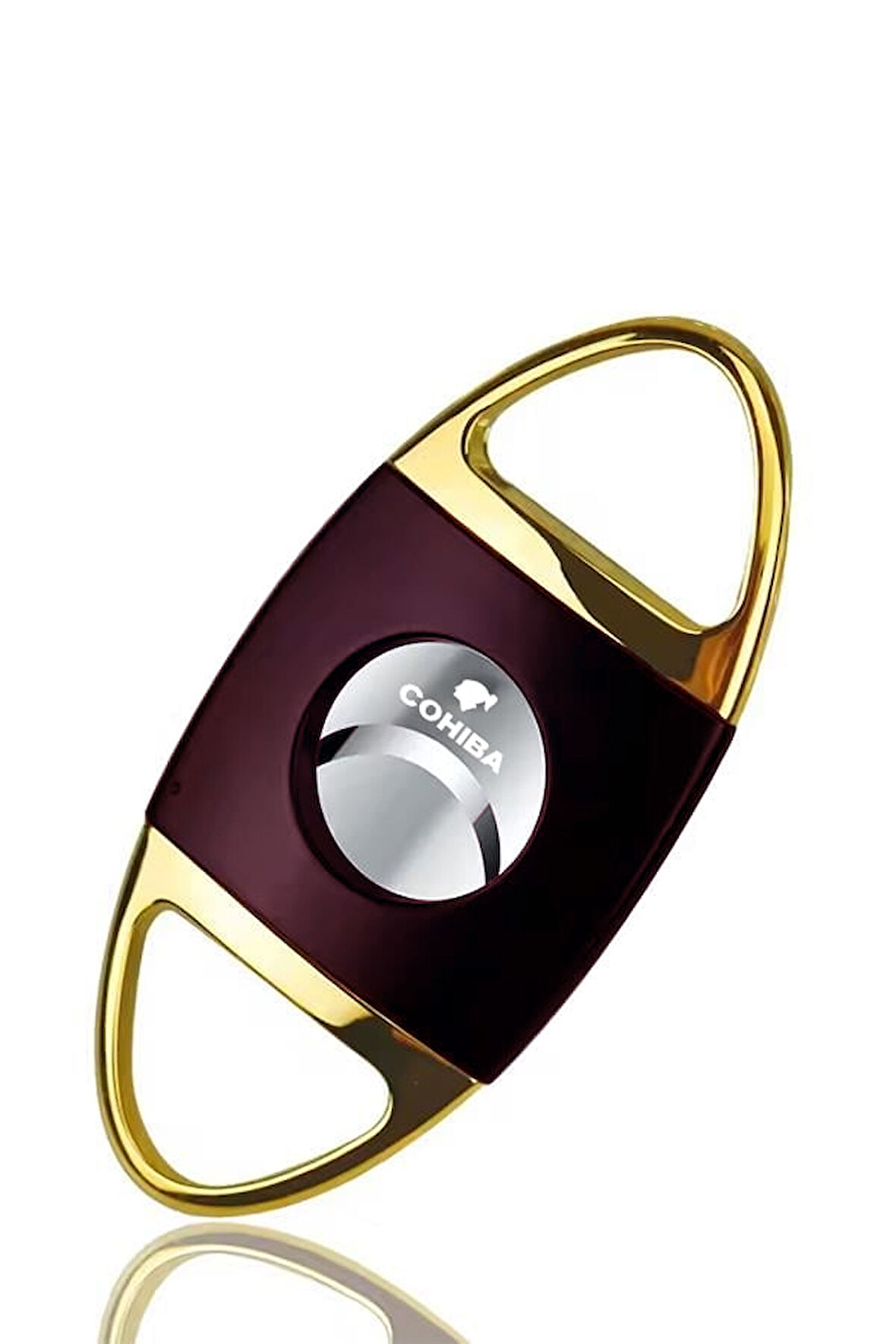 Cohiba Gold-Bordo Desenli Metal Puro Makası Kesici