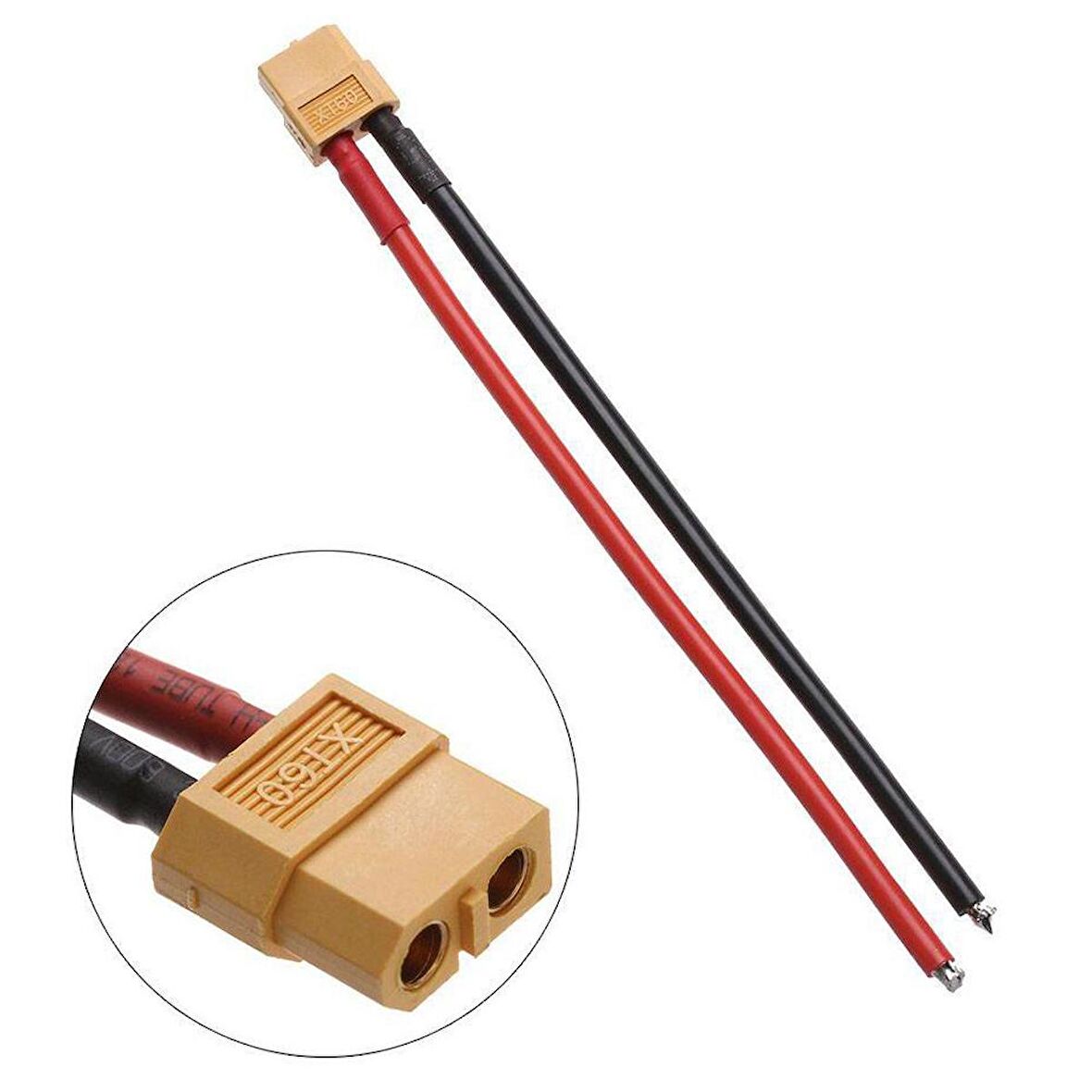 12AWG 15 CM XT60 Dişi Lipo Pil Şarj Kablo