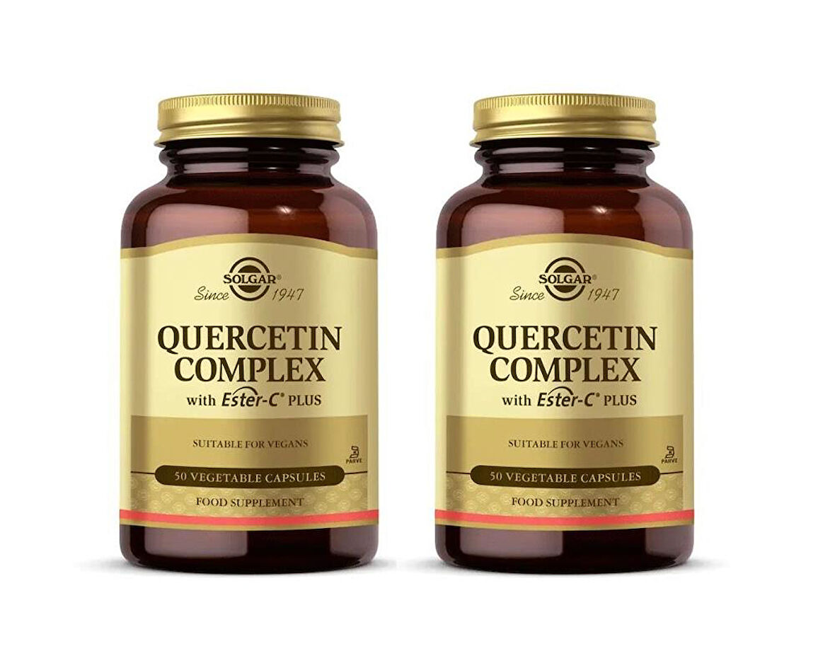 Solgar Quercetin Complex With Ester-C Plus 50 Veg Kapsül-2 ADET-SKT:01/2027