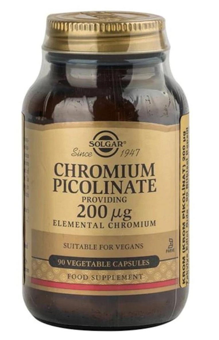 Solgar Chromium Picolinate 200 Mcg – 180 Vegetable Capsules (Solgar 00867)