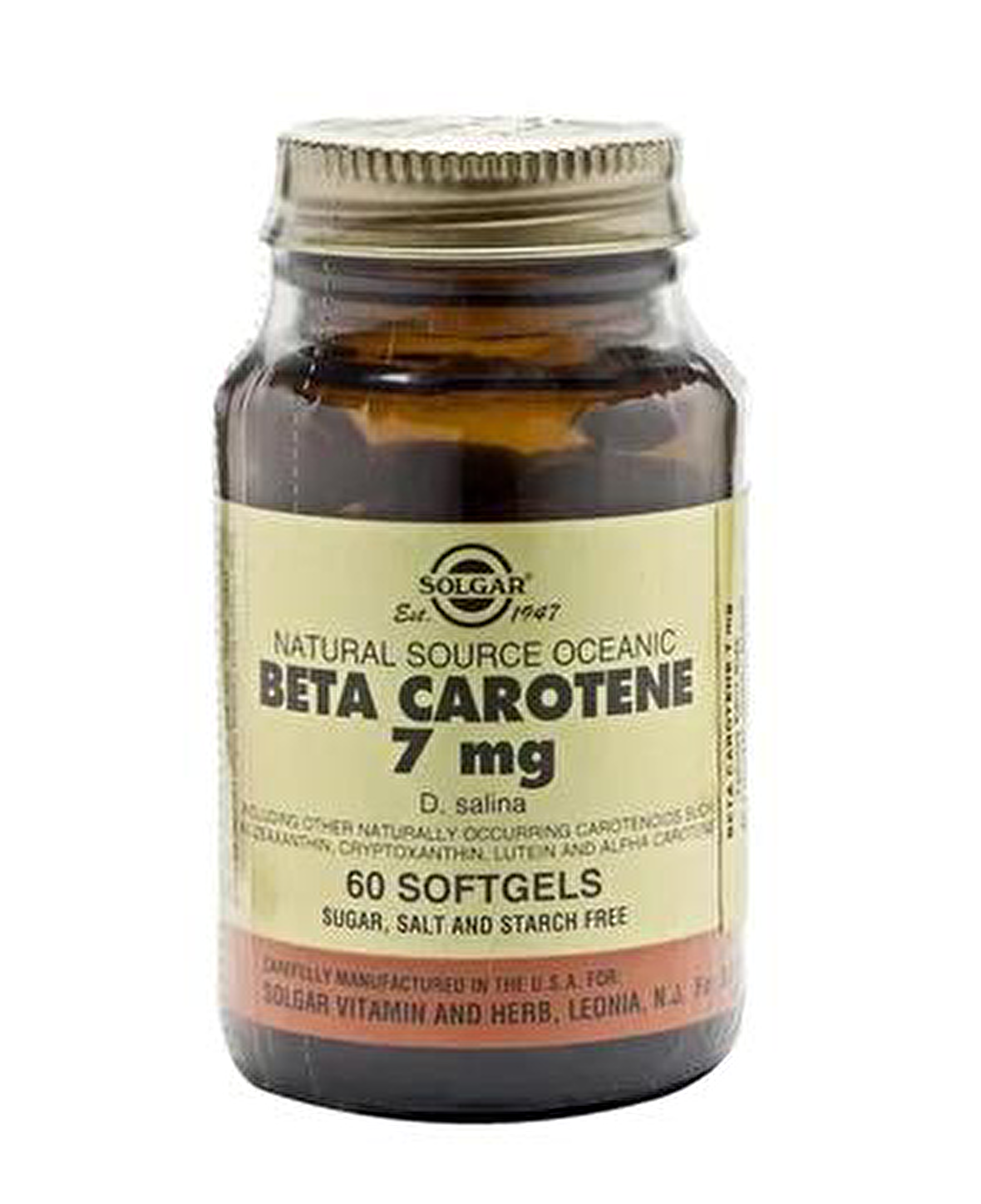 Solgar Beta-Carotene 7mg 60 Softjel