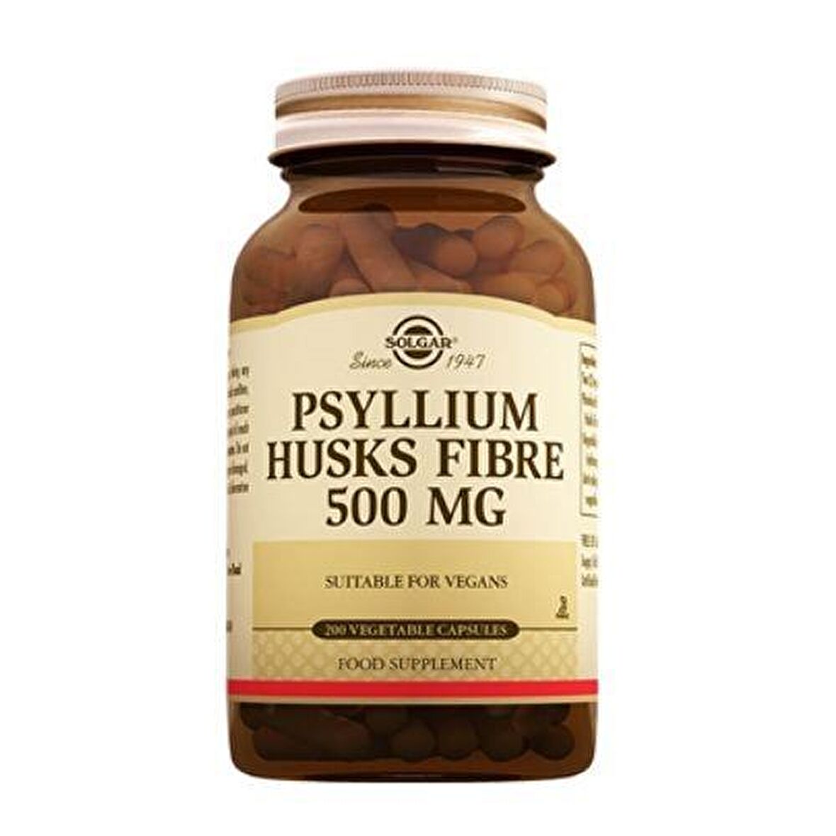 Solgar Psyllium Husks Fibre 500mg 200 Kapsül