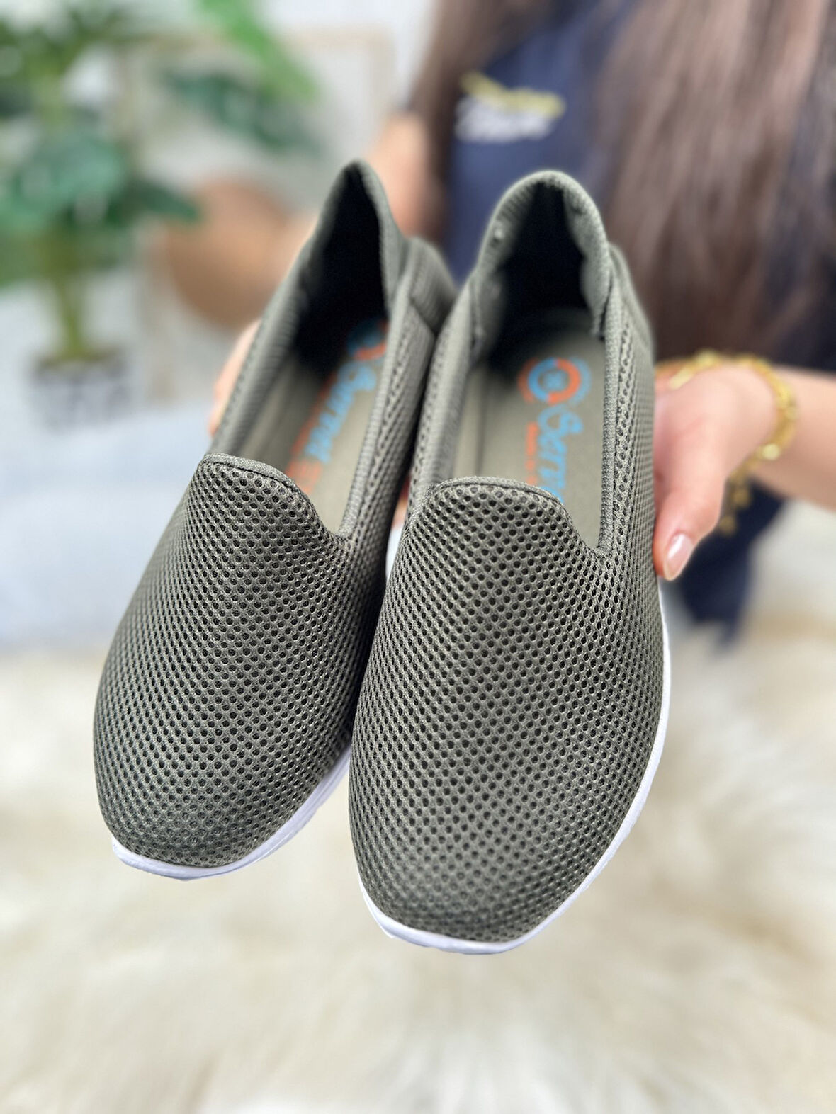 Günlük Kadın Babet Kolay Giyilebilir Hava alabilen Hafif Rahat Taban Esnek Günlük Spor Ayakkabı 035