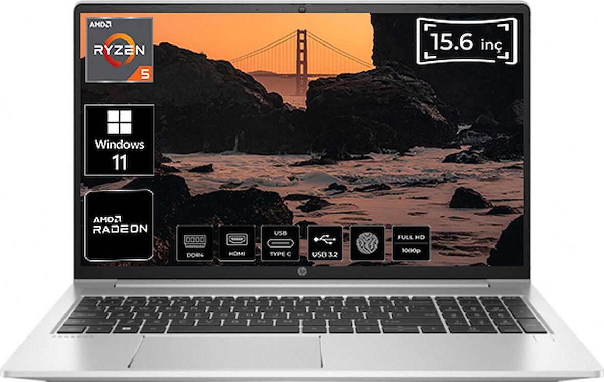 HP PROBOOK 455 G9 R5 5625U 16GB 1TB SSD 15.6" FHD W11 HOME Taşınabilir Bilgisayar 7K8Q4AA