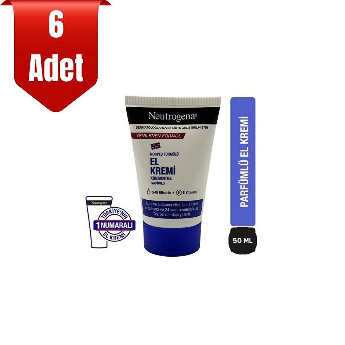 Neutrogena El Kremi Konsantre Parfümlü 50 Ml x 6 Adet