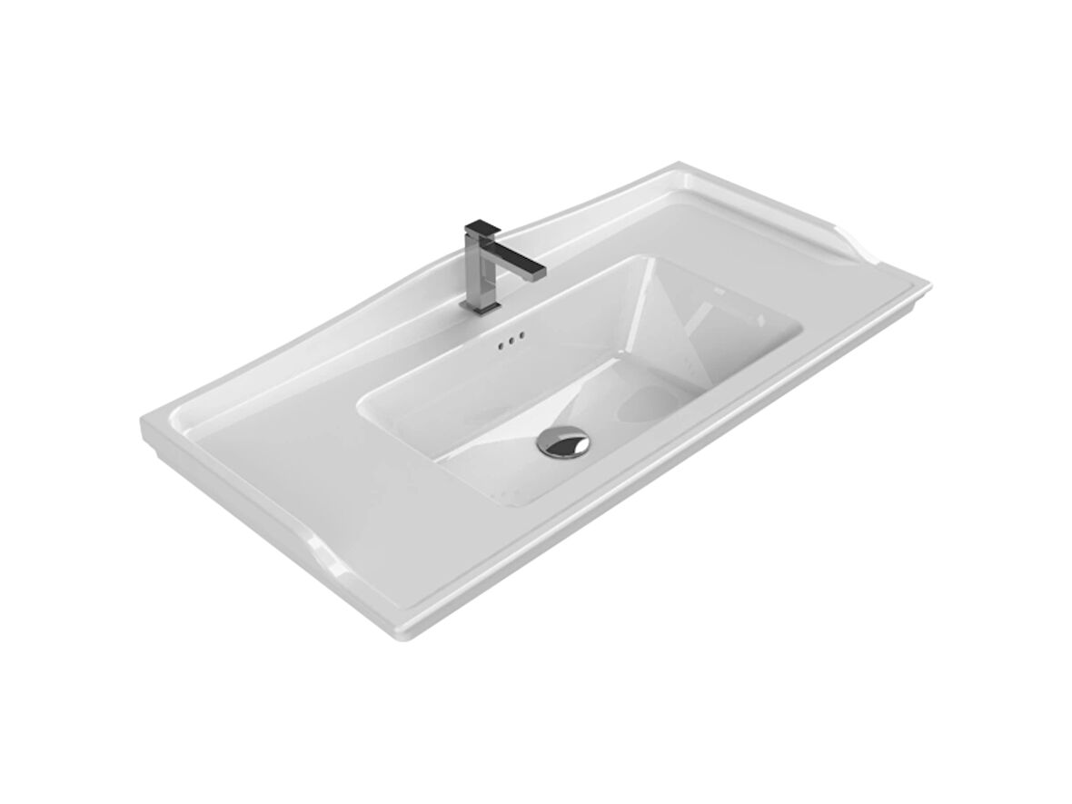 TURKUAZ  Kapadokya Etajerli Lavabo 100x48 cm 