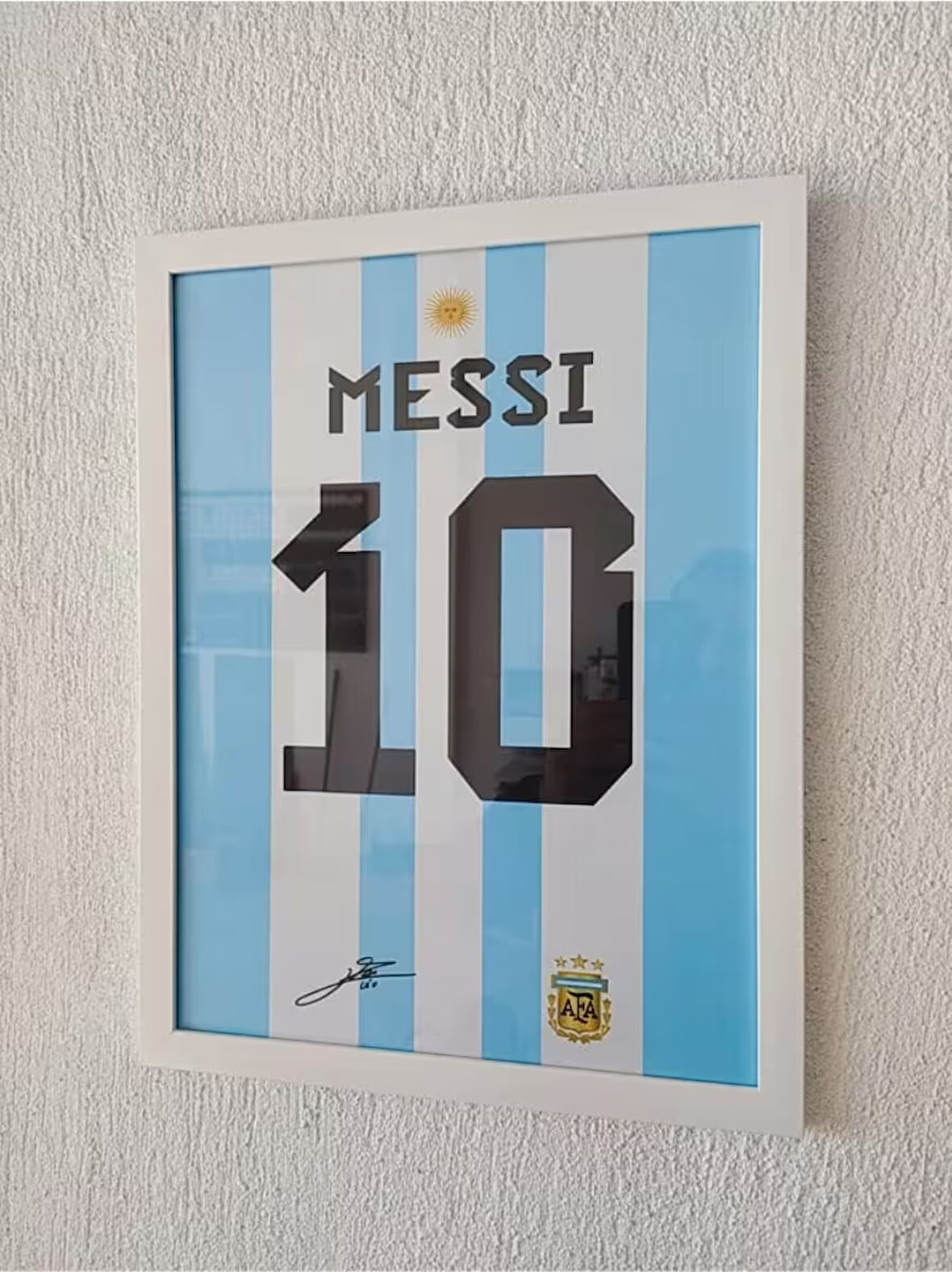 30x42 cm Lionel Messi Forma Tasarımlı Poster Tablo 1 mm PVC Önyüzey Korumalı