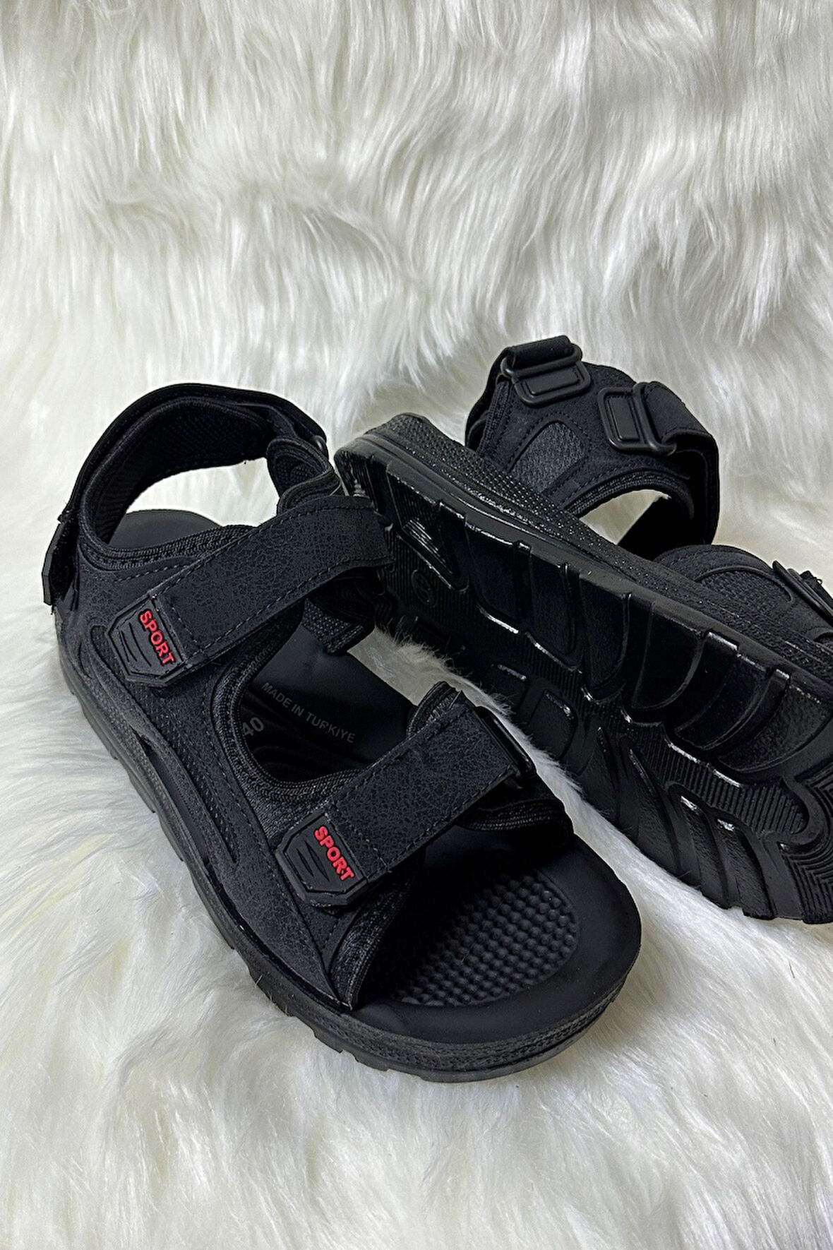 Günlük Kadın Erkek Kalın Anatomik Taban Cırtlı Ayarlanabilir Plaj Havuz Deniz Sandalet 037-337-183