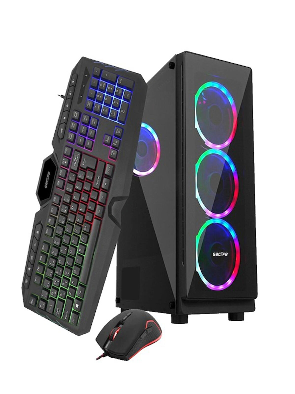Seclife GM-1298 i7-12700F 16GB 500GB SSD 8GB 3050 500W Dos Oyuncu Pc