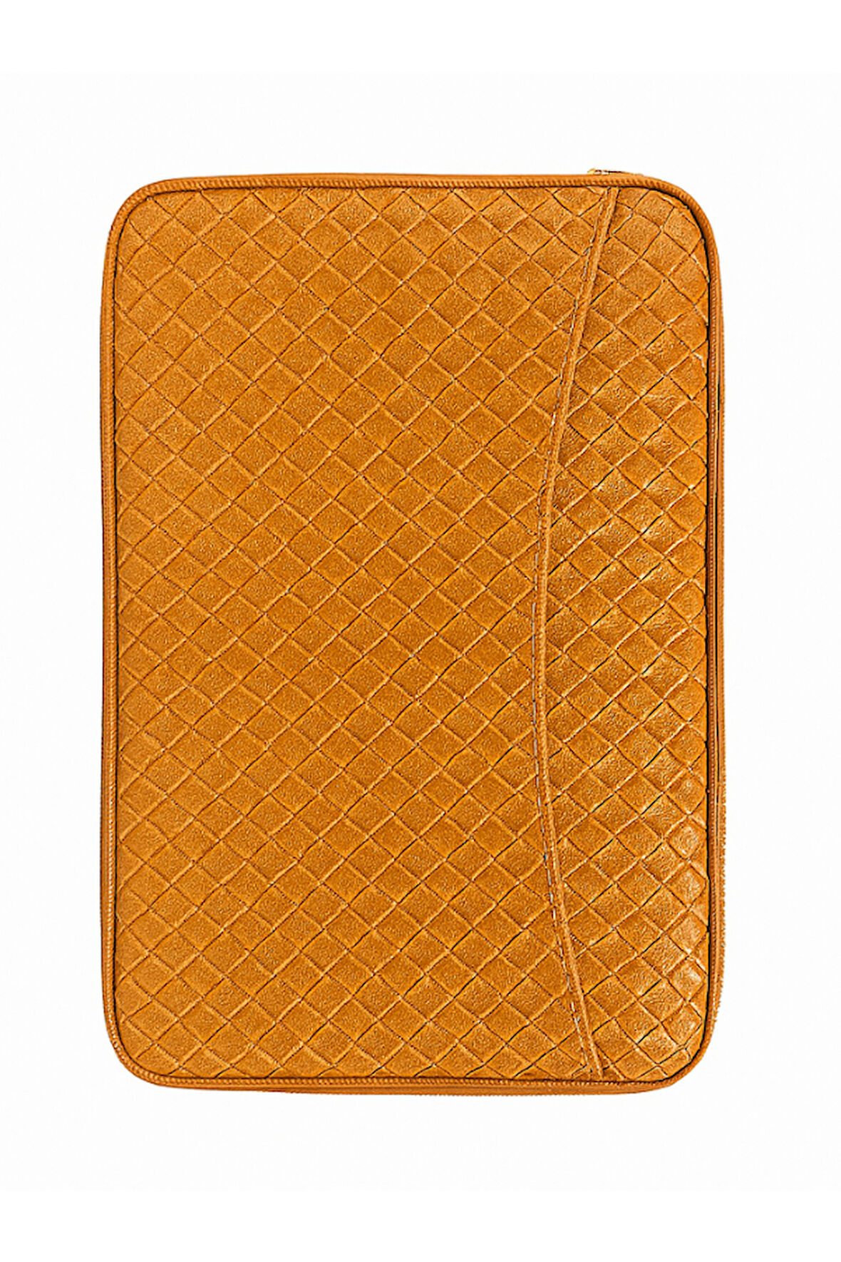 Cohiba Dahili Çakmaklı Kahverengi Mozaik Desenli Deri Puro Taşıma Çantası - Seyahat Humidoru