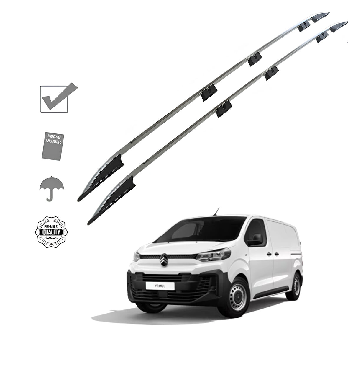 JUMPY UZUN ŞASE TAVAN ÇİTASI PORTBAGAJ 2017 2018 2019 2020 2021 2022 2023 2024 2025 2026 2027