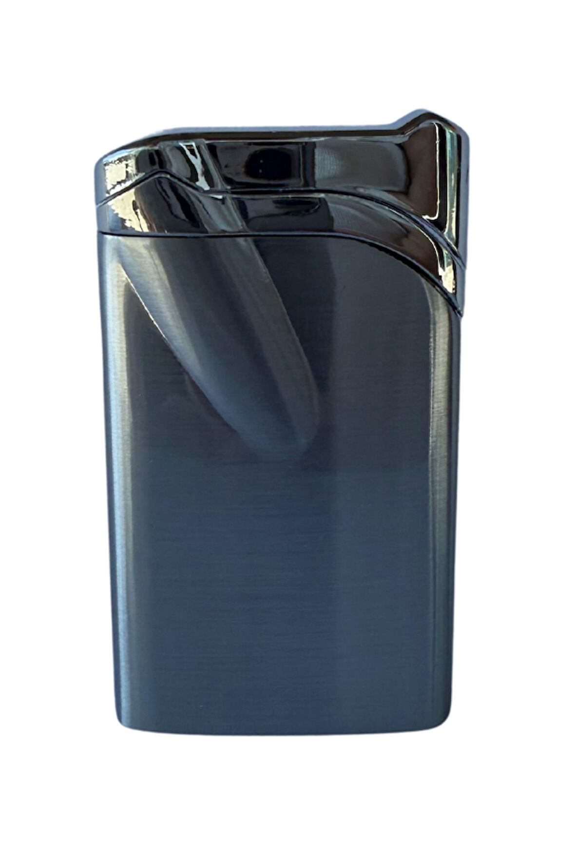 PremiumQuality Tek Torch Pürmüz Gümüş Metal Puro Çakmağı