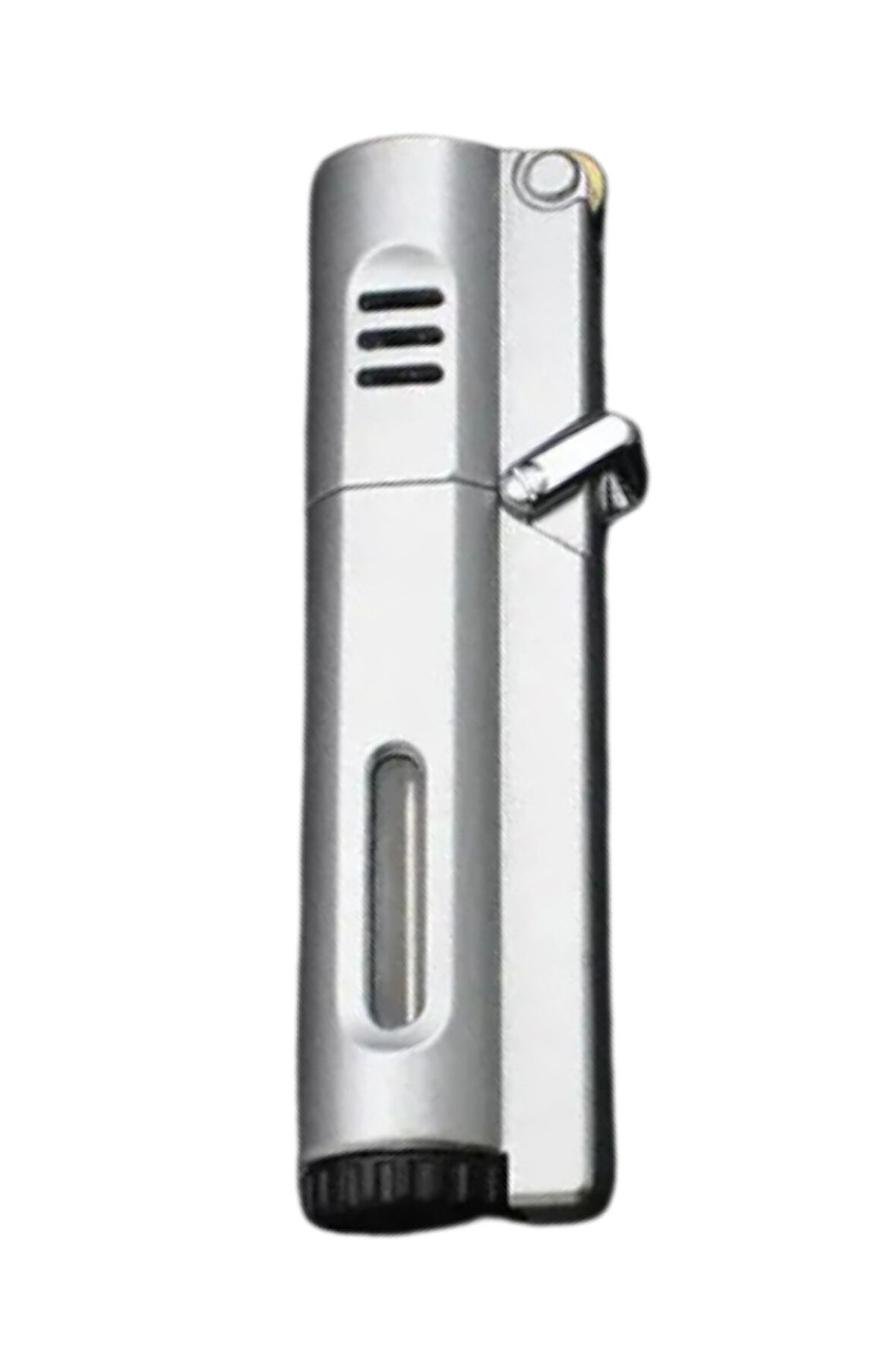 PremiumQuality Gümüş 3 Torch Pürmüz Metal Puro Çakmağı