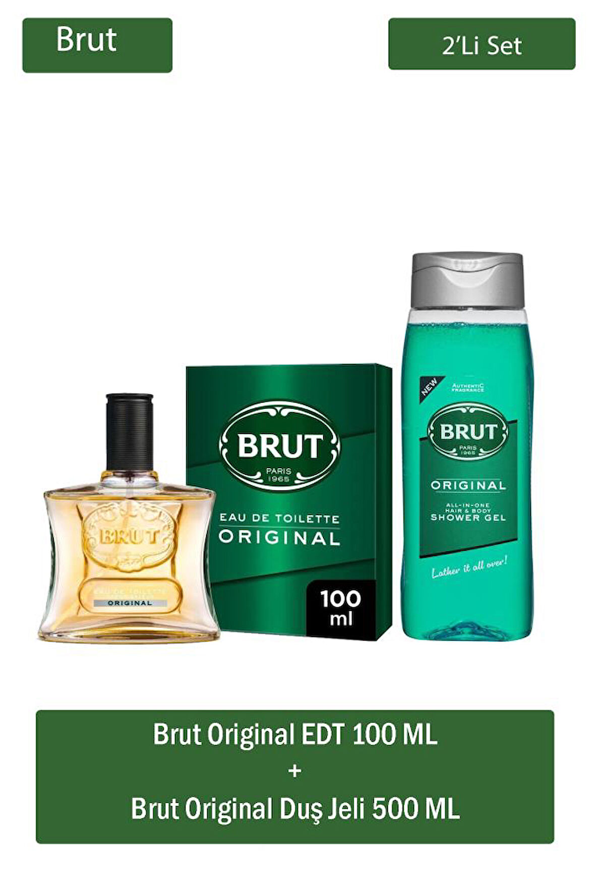 Brut Original EDT 100 ml+Duş Jeli 500 ml 