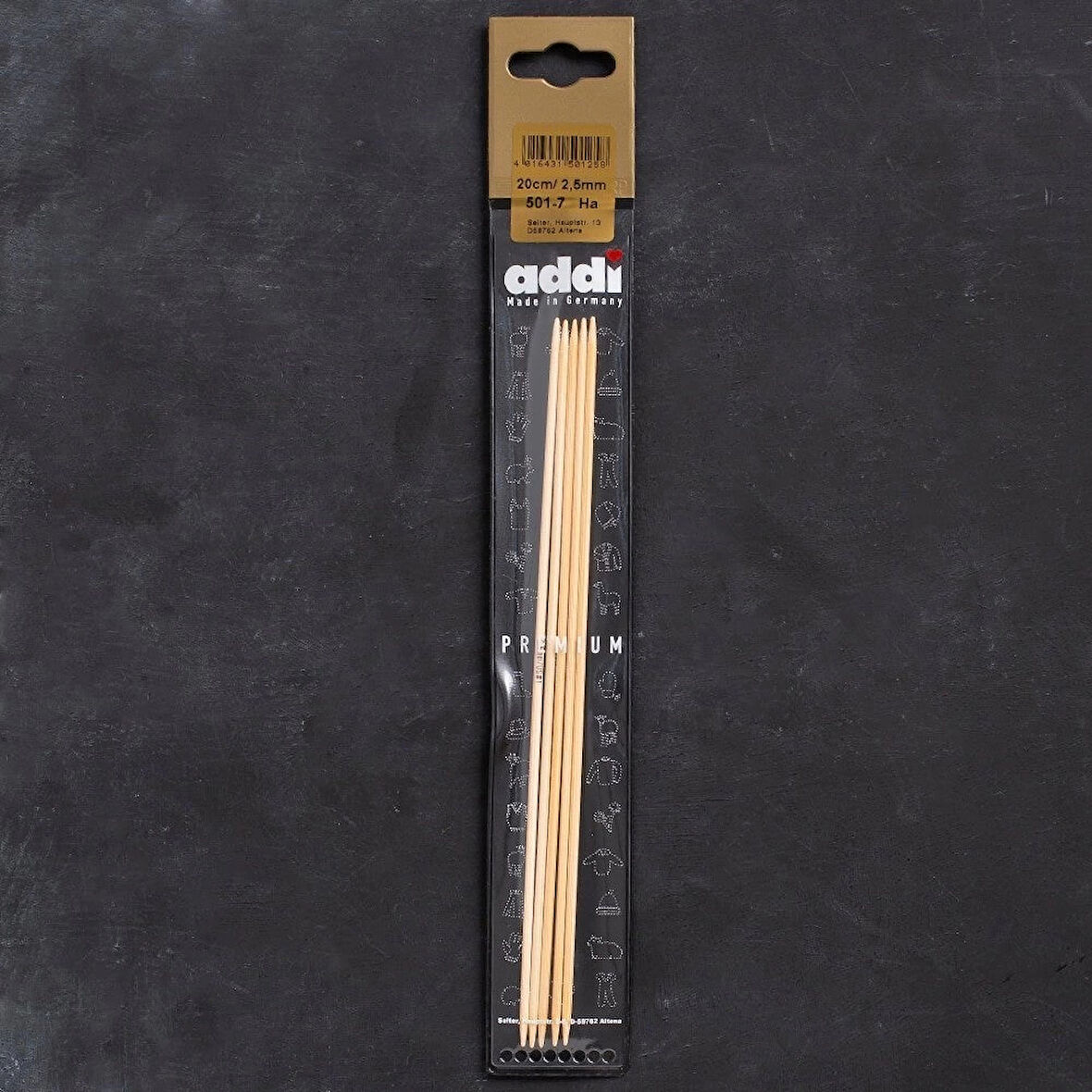 Addi Bambus 2,5mm 20cm Bambu Çorap Şişi - 501-7