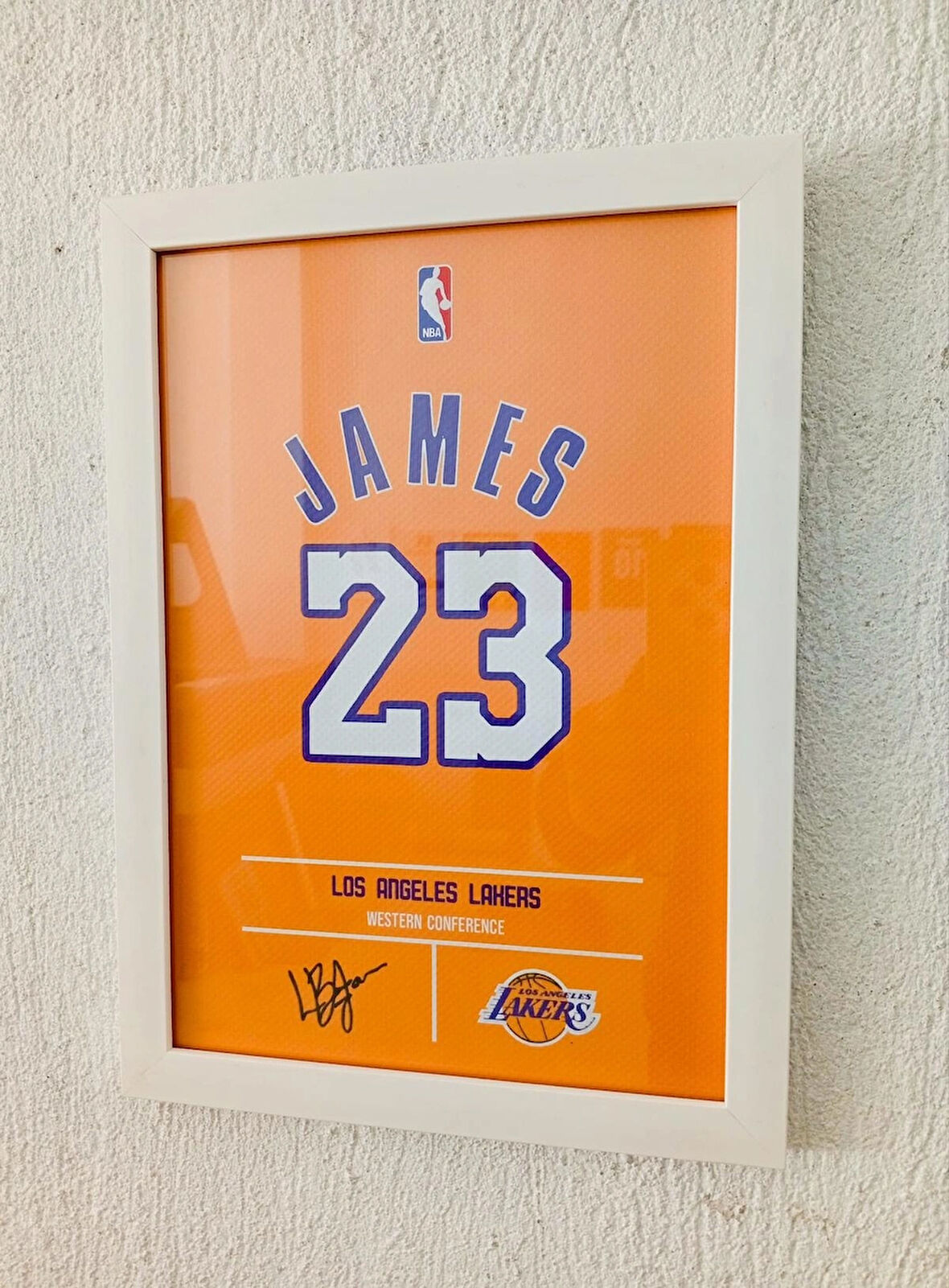 30x42 cm Lebron James Nba Forma Tasarımlı Çerçeveli Poster Tablo