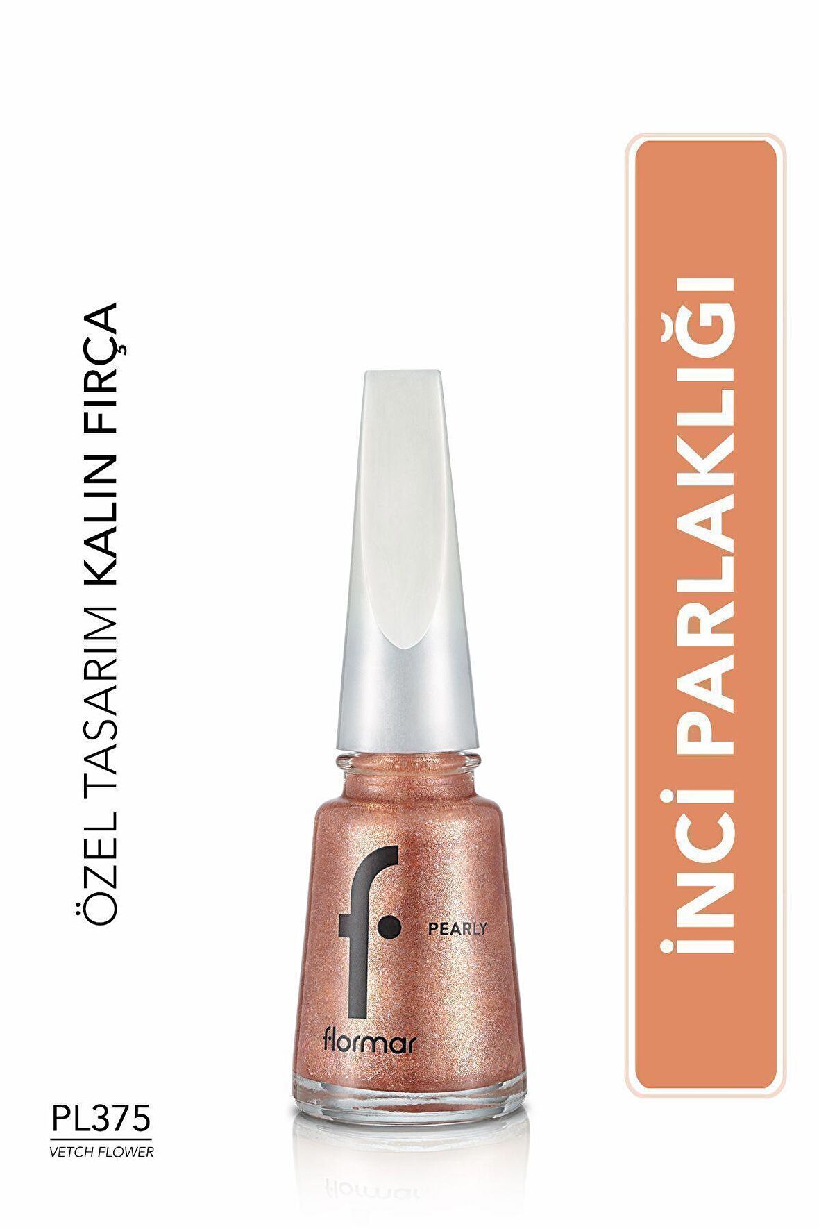 Flormar Sedefli Parlak Oje (KAHVE) - Pearly Nail Enamel - Pl375 Vetch Flower - 8682536035491
