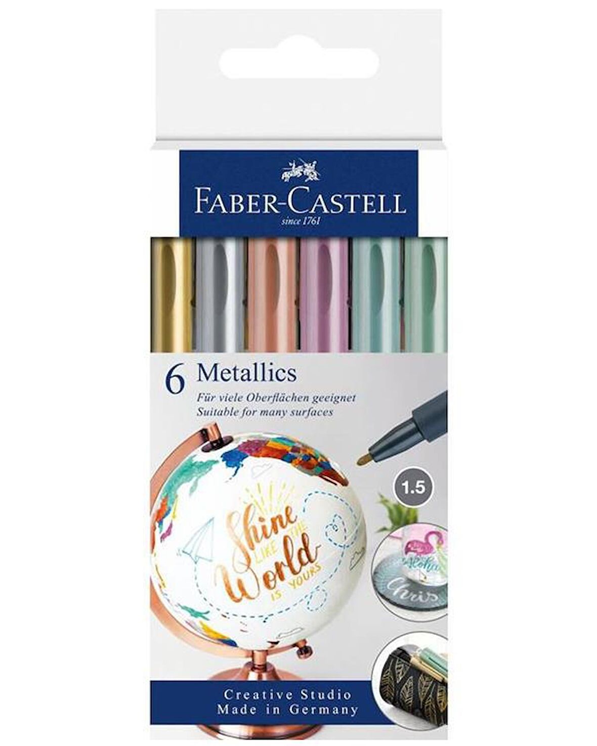 Faber Castell 6’lı Metalik Markör Set