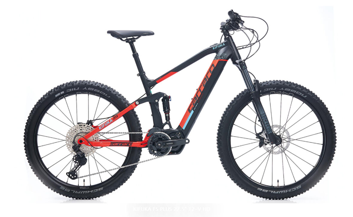 Carraro Kifuka Fs Plus 27.5 Jant Hd Elektrikli Dağ Bisikleti (Mat Siyah Kırmızı Mavi)