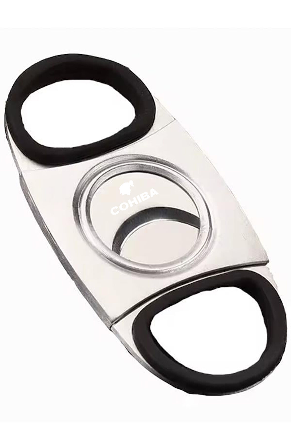 Cohiba Gümüş-Siyah Metal Puro Makası Kesici