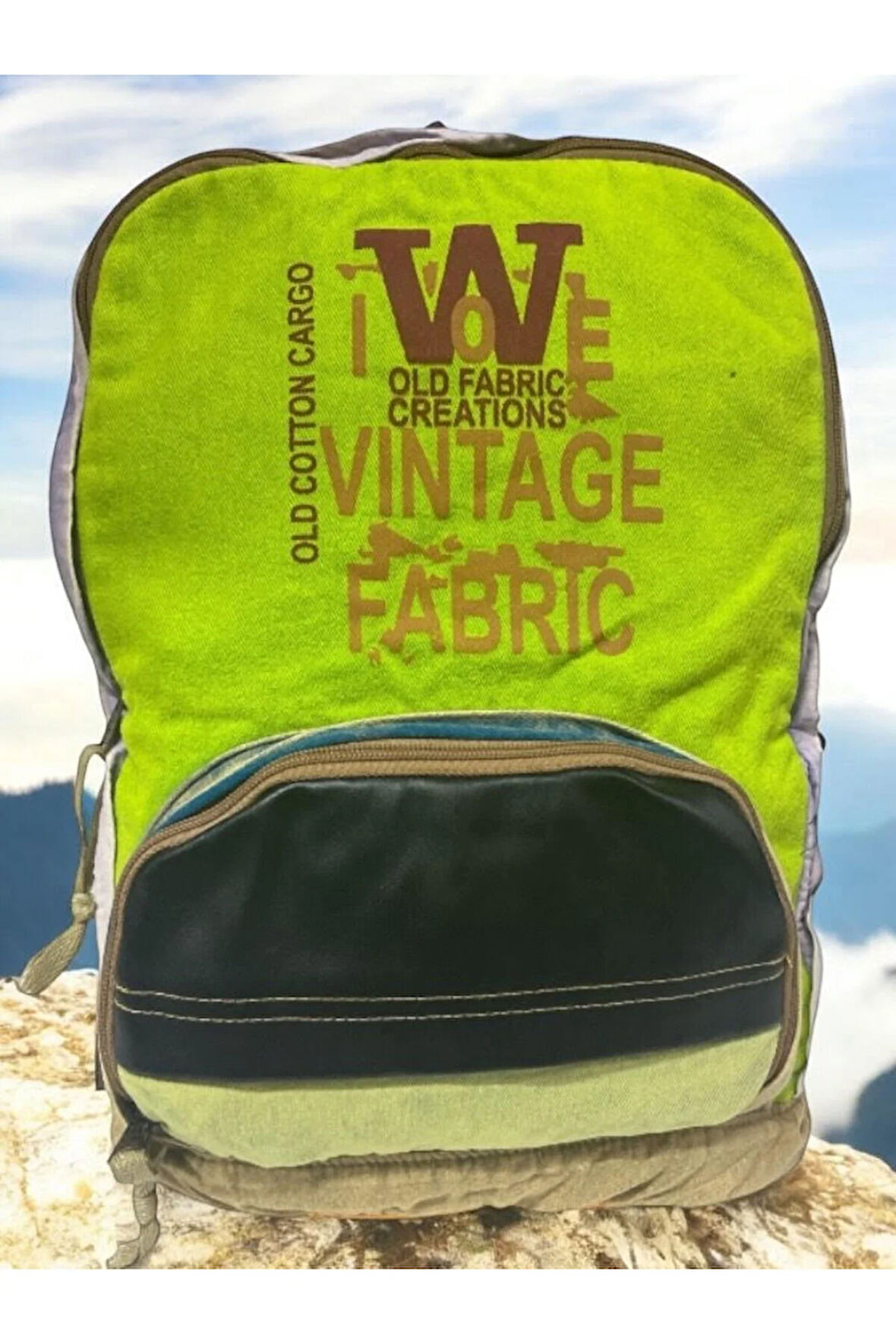 Kaliteli Tek Bölmeli Vintage Disayn Günlük Gezi Spor Okul Sırt Çantası Patchwork Komor 29x42cm