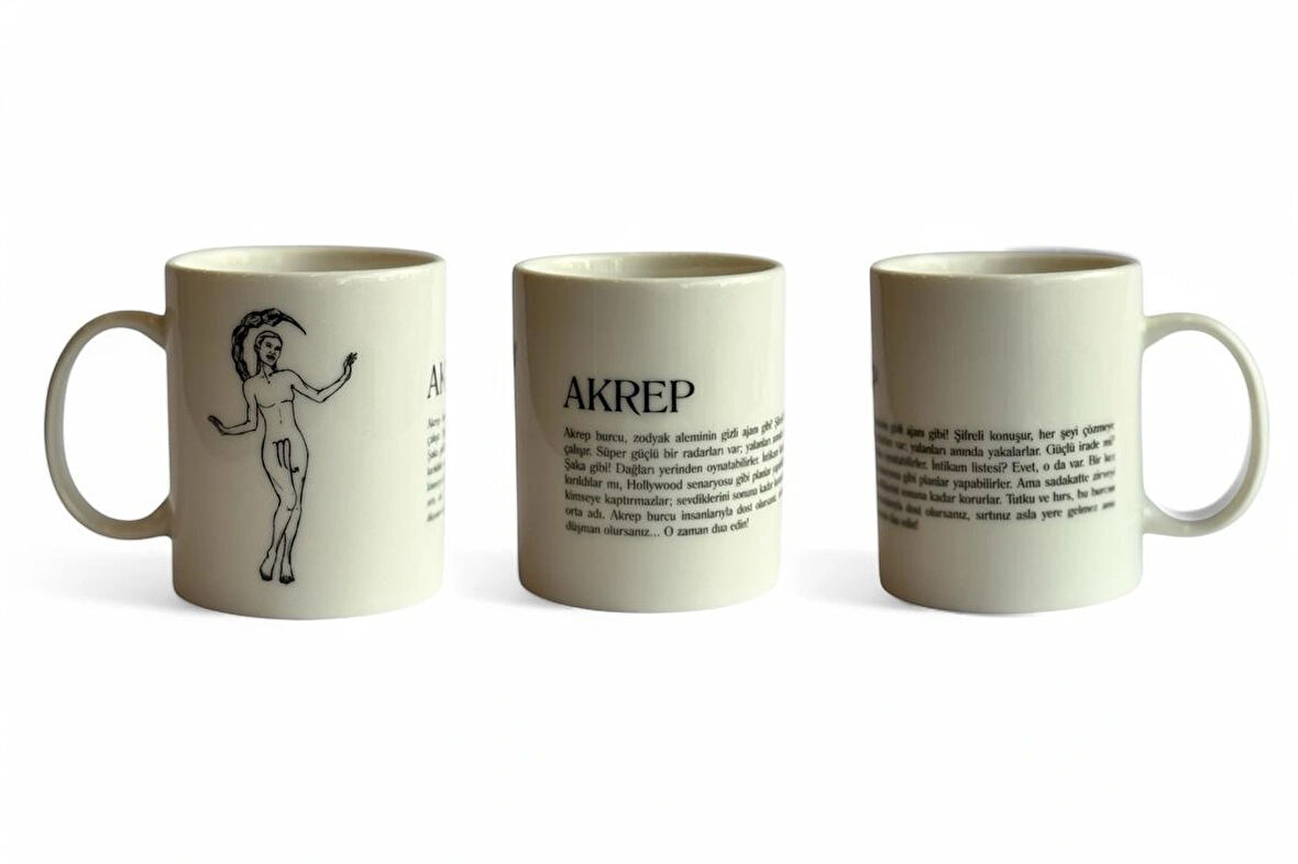 Akrep Burcu Porselen Kupa