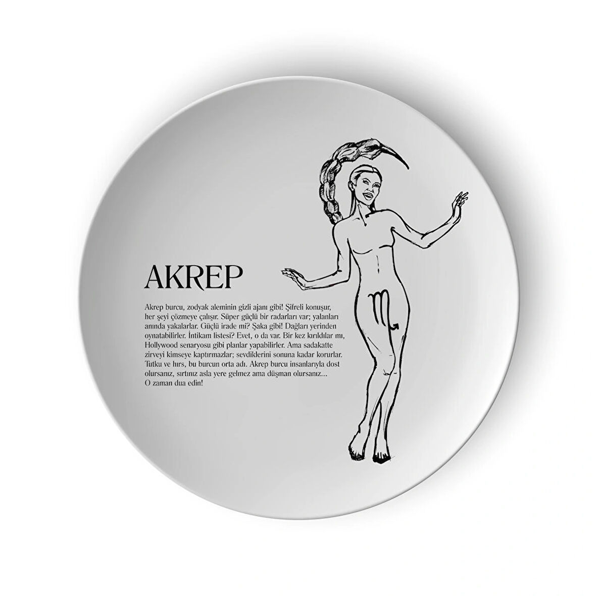 Akrep Burcu Porselen Tabak