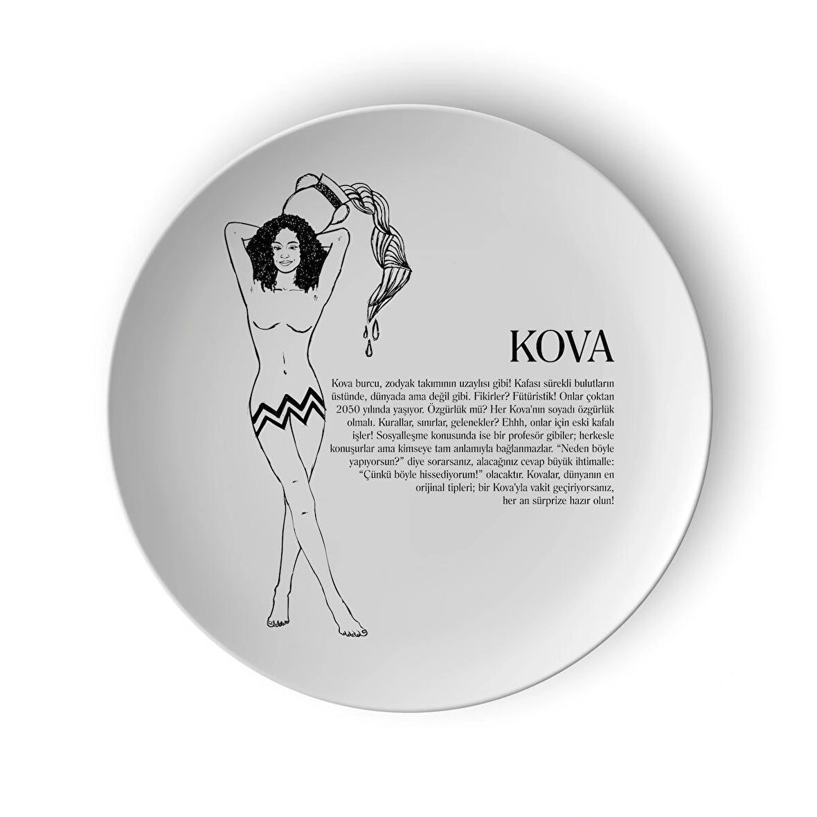 Kova Burcu Porselen Tabak