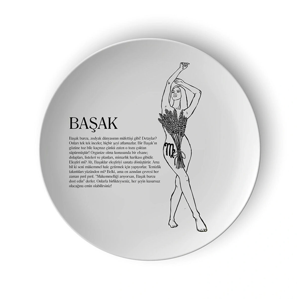 Başak Burcu Porselen Tabak