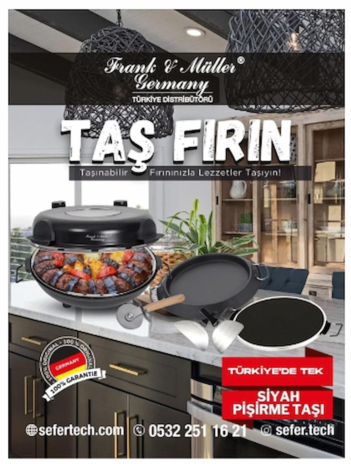 QL32WA | Taş Fırın | Siyah Lahmacun , Grill Ve Pizza Makinesi